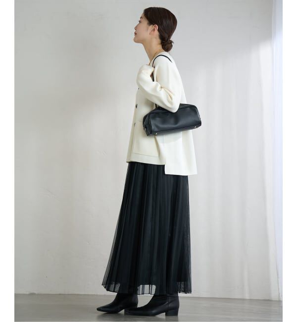 IENA「スーパーファインスムースVネックミドルカーディガン」|カーディガン|