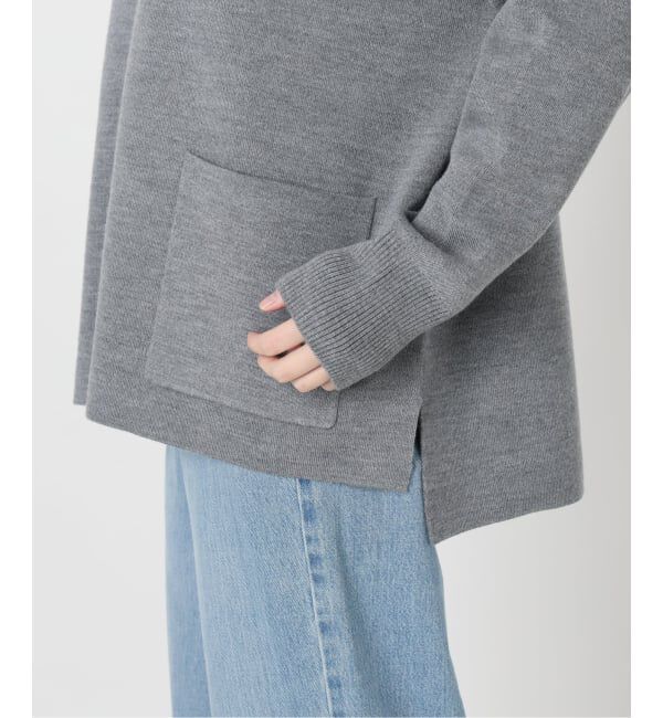 IENA「スーパーファインスムースVネックミドルカーディガン」|カーディガン|