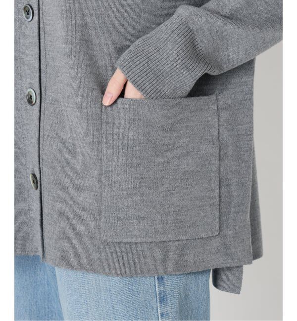 IENA「スーパーファインスムースVネックミドルカーディガン」|カーディガン|