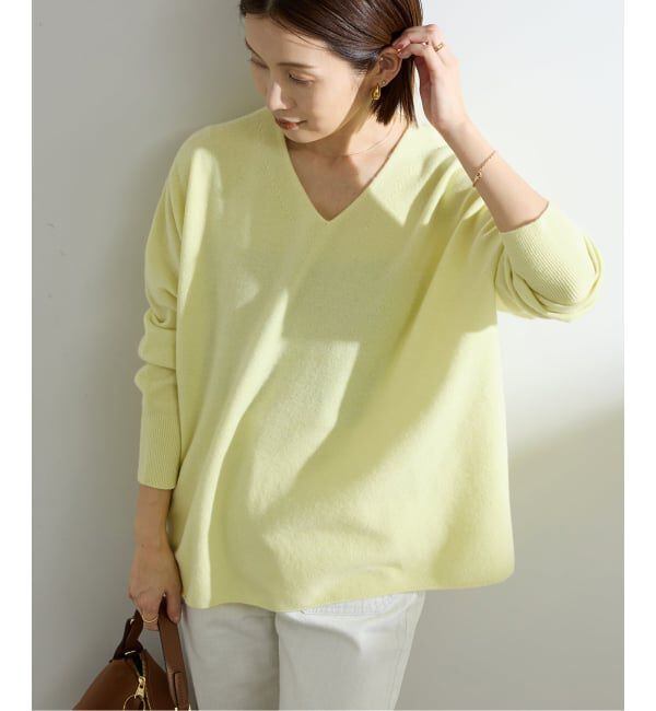 IENA「《追加4》Fineニュージーウール ニュアンス Vプルオーバー」|ニット・セーター|