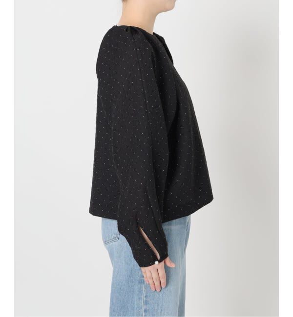 IENA「《予約》&NAVY オーガンジージャガードタックブラウス」|シャツ・ブラウス|