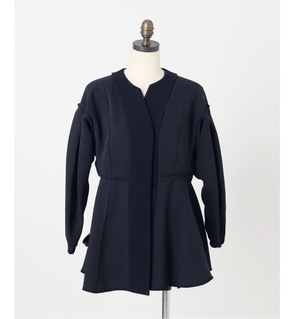 IENA「《予約》&NAVY 撥水ジョーゼットペプラムブラウス」|シャツ・ブラウス|