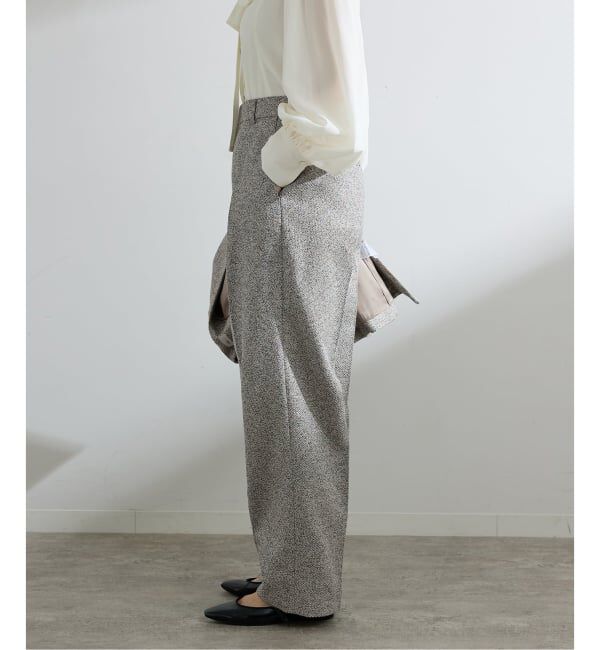 IENA「《予約》&NAVY ツイーディーパンツ」|スラックス|