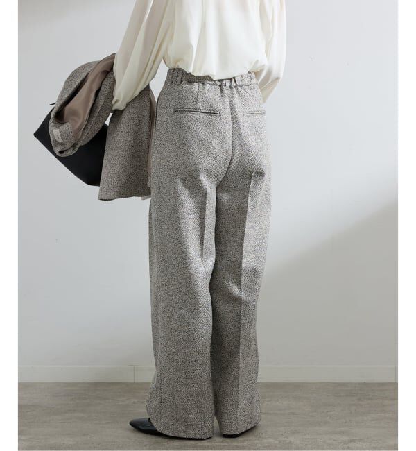 IENA「《予約》&NAVY ツイーディーパンツ」|スラックス|