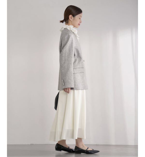 IENA「《予約》&NAVY 撥水シアーピンタックスカート」|スカート|