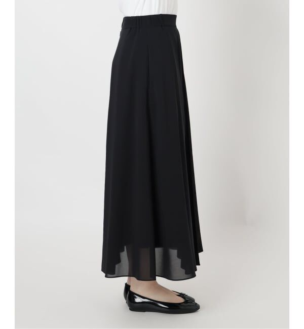 IENA「《予約》&NAVY 撥水シアーピンタックスカート」|スカート|