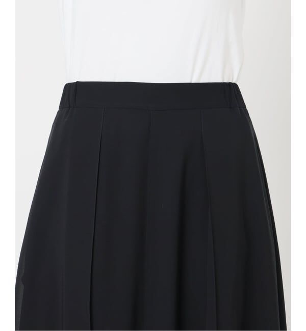 IENA「《予約》&NAVY 撥水シアーピンタックスカート」|スカート|
