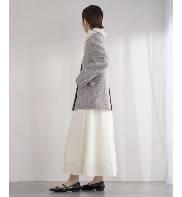 IENA「《予約》&NAVY 撥水シアーピンタックスカート」|スカート|