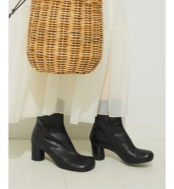 SLOBE IENA「《追加4予約》SLOBE スクエアトゥショートブーツ」|ショートブーツ|