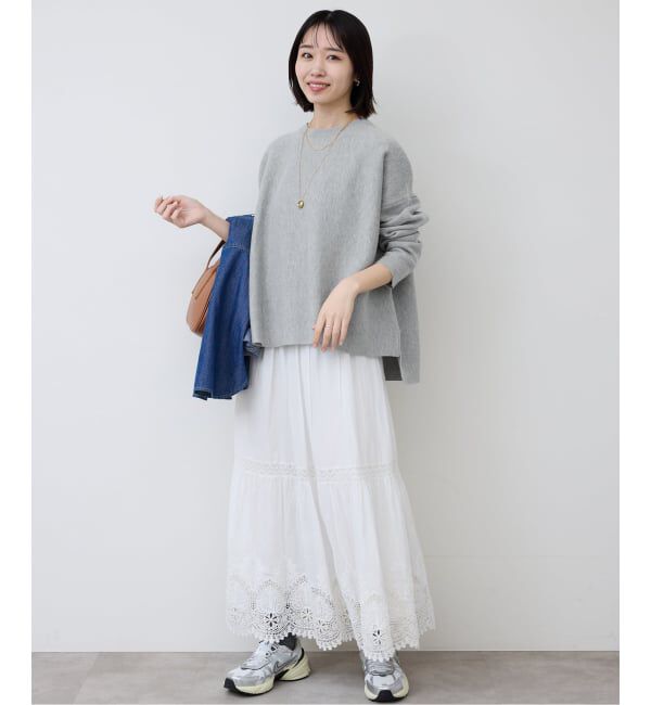 SLOBE IENA「《セットアップ対応可/追加4予約》コットンダブルフェイスプルオーバー」|ニット・セーター|