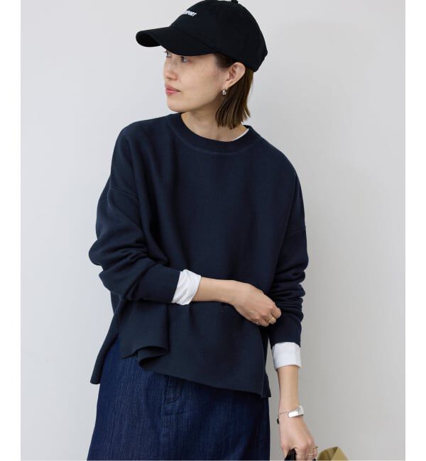 SLOBE IENA「《セットアップ対応可/追加4予約》コットンダブルフェイスプルオーバー」|ニット・セーター|