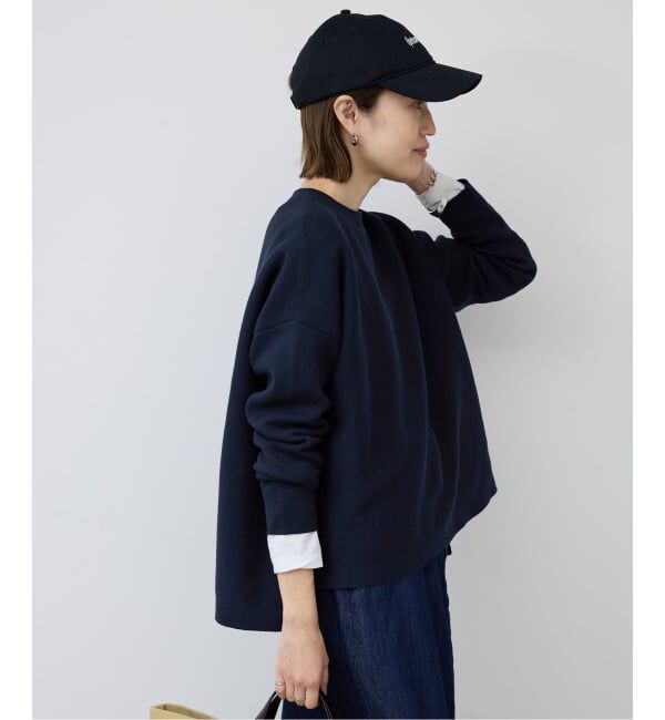 SLOBE IENA「《セットアップ対応可/追加4予約》コットンダブルフェイスプルオーバー」|ニット・セーター|