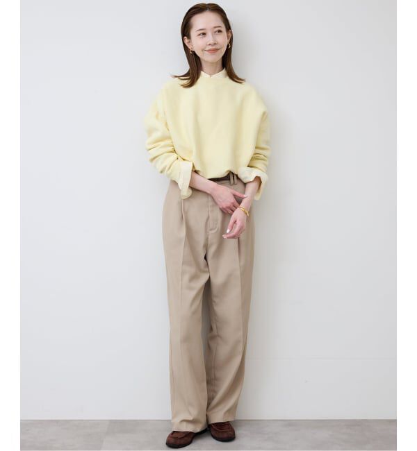 SLOBE IENA「《セットアップ対応可/追加4予約》コットンダブルフェイスプルオーバー」|ニット・セーター|