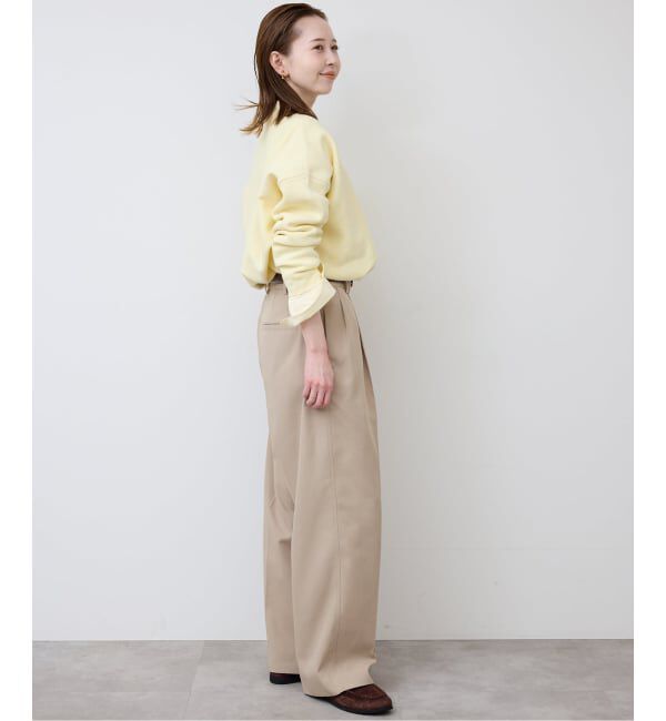 SLOBE IENA「《セットアップ対応可/追加4予約》コットンダブルフェイスプルオーバー」|ニット・セーター|