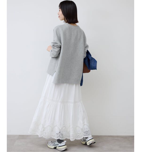 SLOBE IENA「《セットアップ対応可/追加4予約》コットンダブルフェイスプルオーバー」|ニット・セーター|