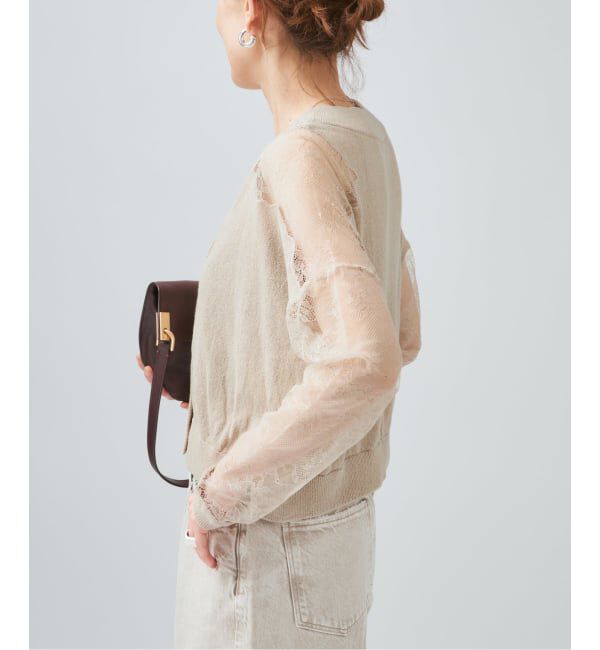 VERMEIL par iena「《予約》Cotton Boucle レースカーディガン」|カーディガン|