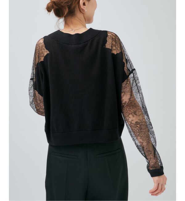 VERMEIL par iena「《予約》Cotton Boucle レースカーディガン」|カーディガン|