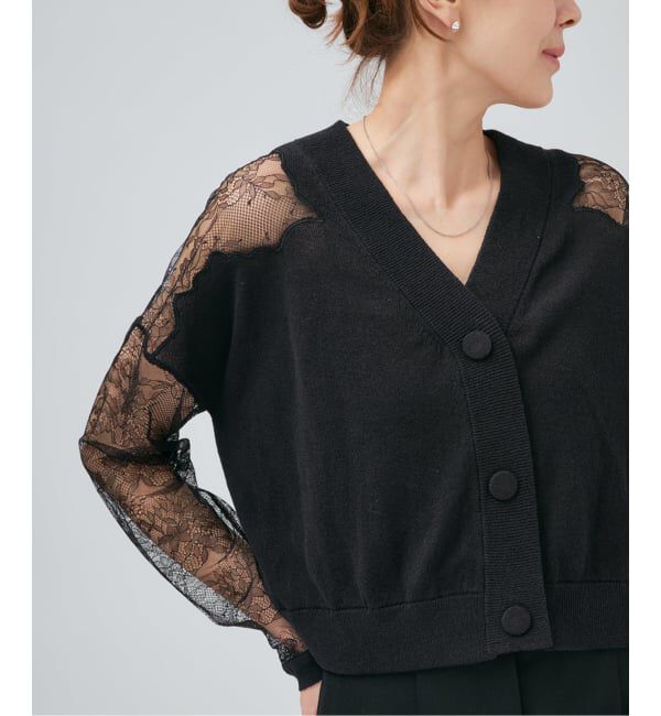 VERMEIL par iena「《予約》Cotton Boucle レースカーディガン」|カーディガン|