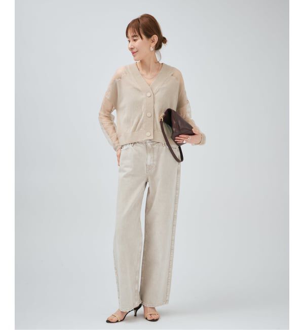 VERMEIL par iena「《予約》Cotton Boucle レースカーディガン」|カーディガン|