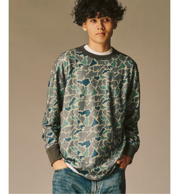 417 EDIFICE「SLAPS サーマルクルーネック」|Tシャツ・カットソー|カーキ