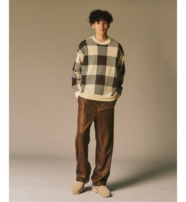 417 EDIFICE「カマルグチェック クルーネック」|ニット・セーター|