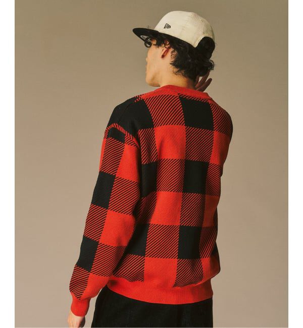 417 EDIFICE「カマルグチェック クルーネック」|ニット・セーター|