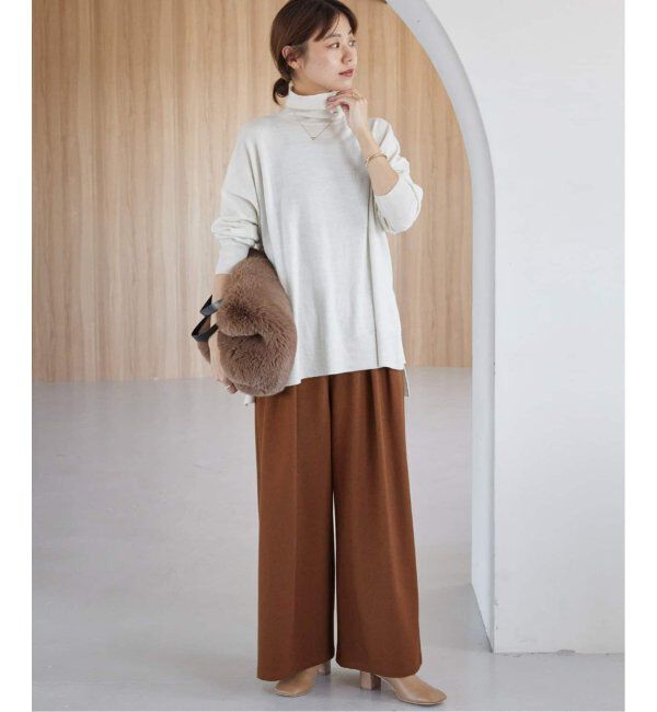 JOURNAL STANDARD relume「《追加2》ウォッシャブルサージストレッチタックワイドパンツ」|スラックス|