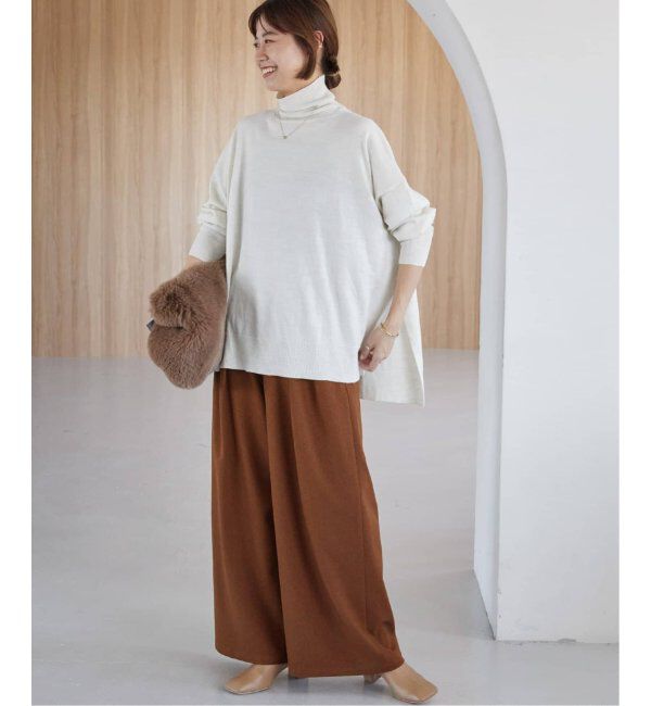 JOURNAL STANDARD relume「《追加2》ウォッシャブルサージストレッチタックワイドパンツ」|スラックス|