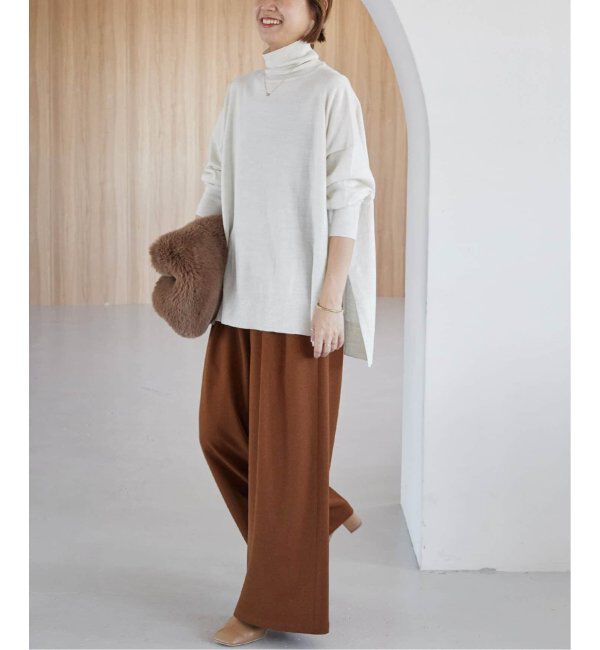 JOURNAL STANDARD relume「《追加2》ウォッシャブルサージストレッチタックワイドパンツ」|スラックス|