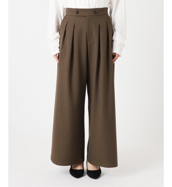 JOURNAL STANDARD relume「《追加4》ウォッシャブルサージストレッチタックワイドパンツ」|スラックス|