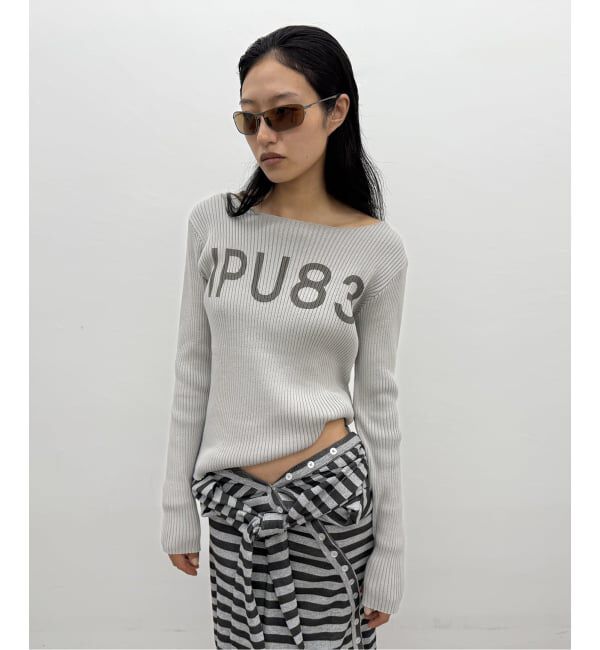 Oriens JOURNAL STANDARD「IPU83 ロゴニット」|ニット・セーター|グレーA