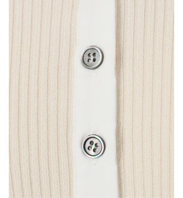  「【洗える】襟カフスドッキングニット」|ニット・セーター|