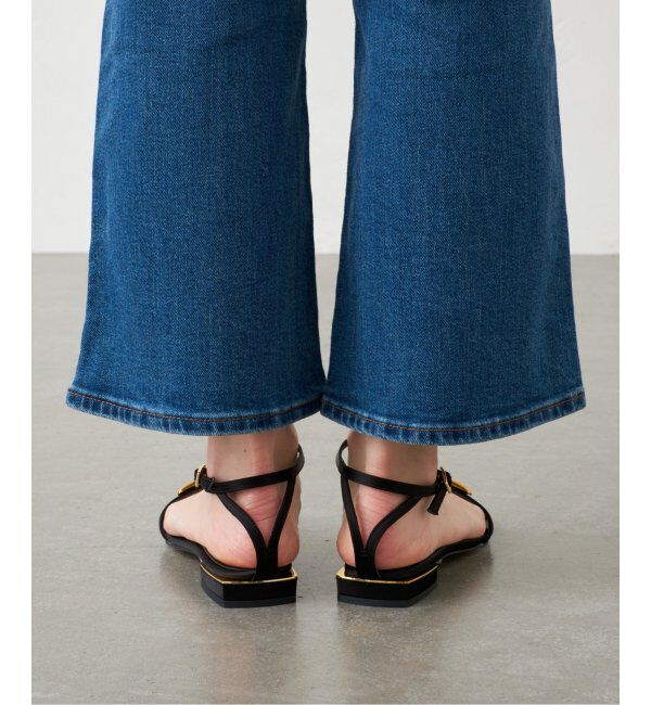  「GRISEメタルモチーフストラップフラットサンダル」|サンダル|