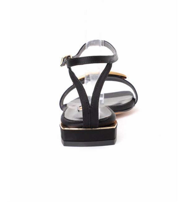  「GRISEメタルモチーフストラップフラットサンダル」|サンダル|