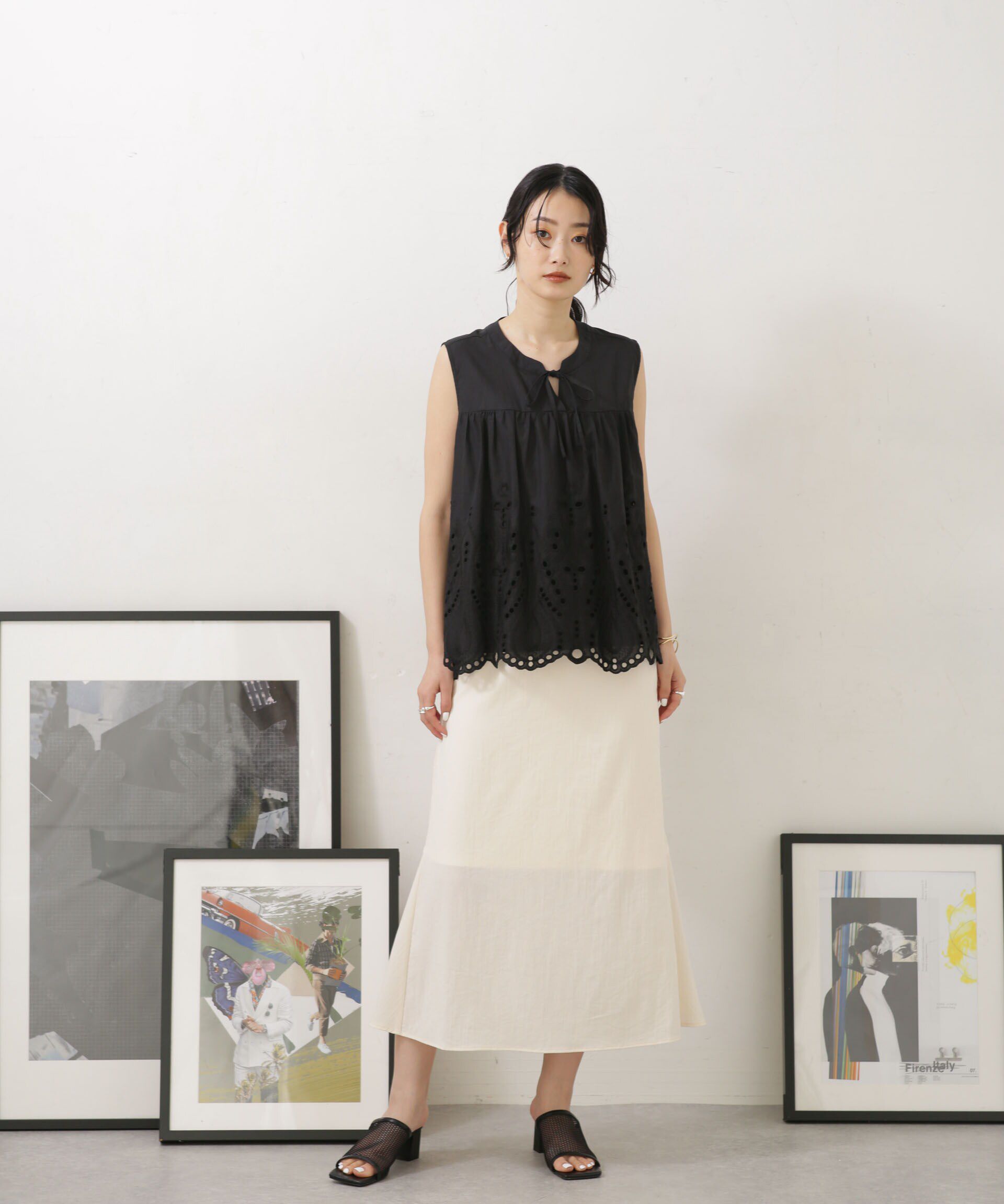 nano･universe「LB04/バックフレアデザインスカート」|スカート|