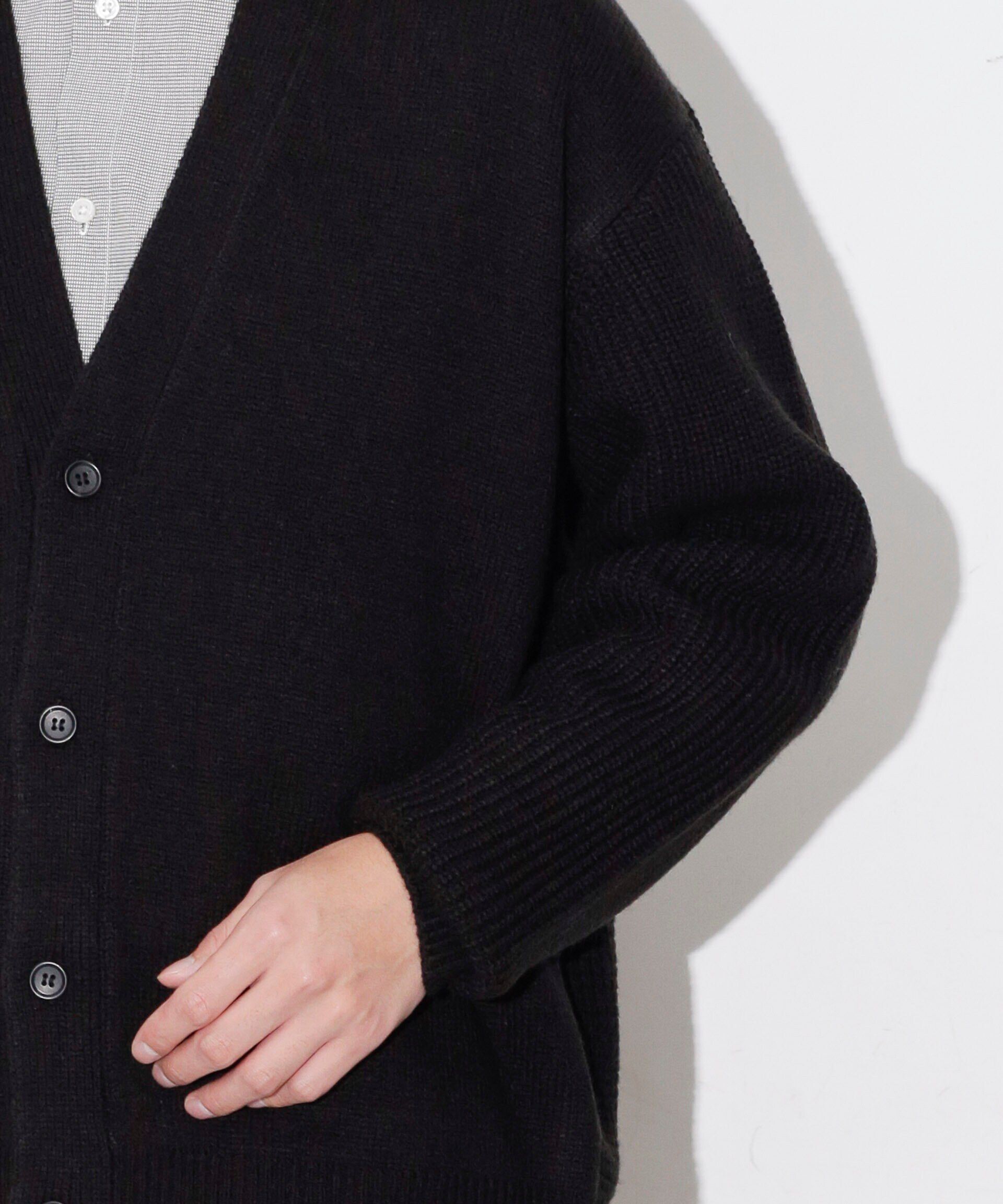 nano･universe「コンビゲージVネックカーディガン」|ニット・セーター|