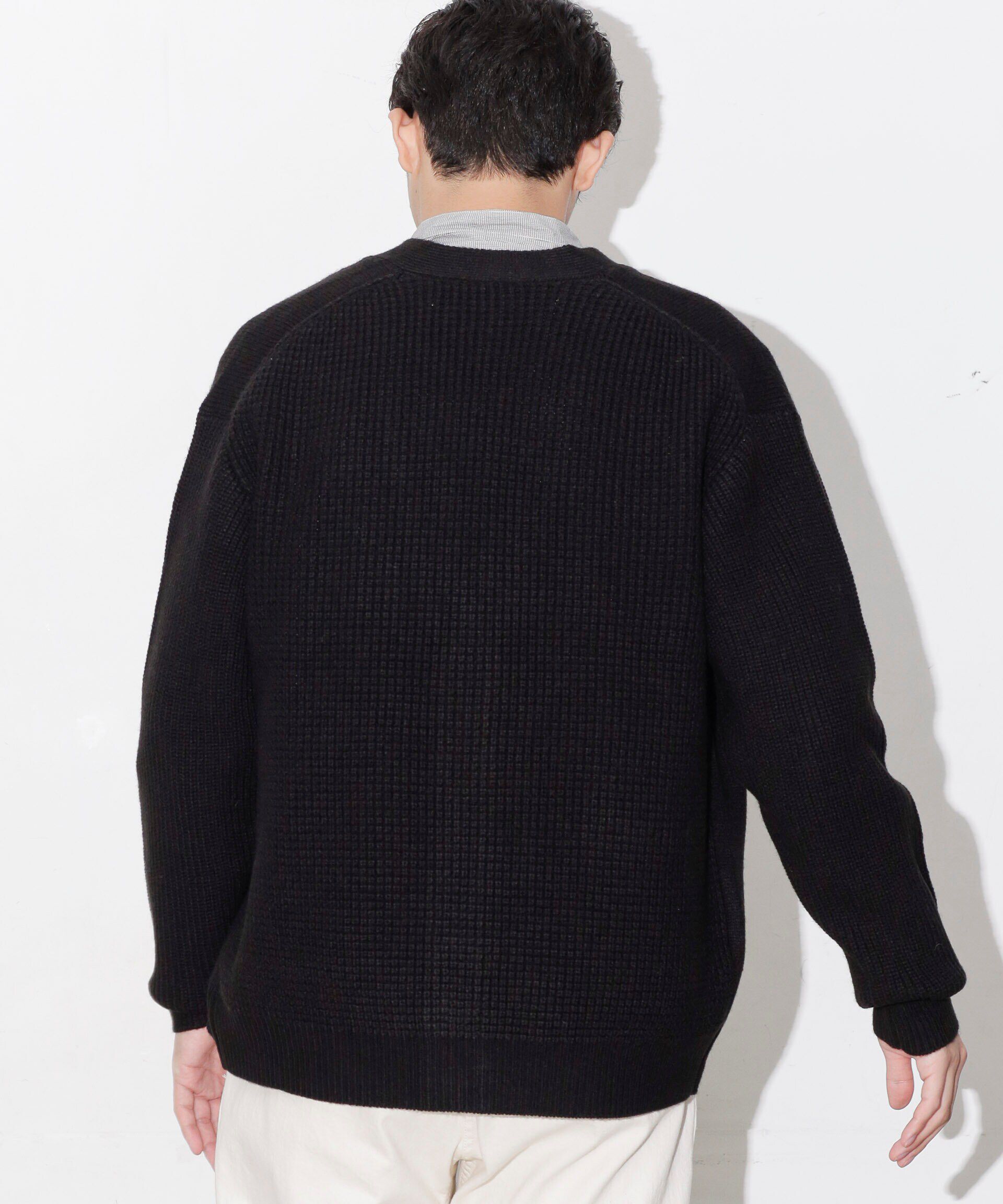 nano･universe「コンビゲージVネックカーディガン」|ニット・セーター|