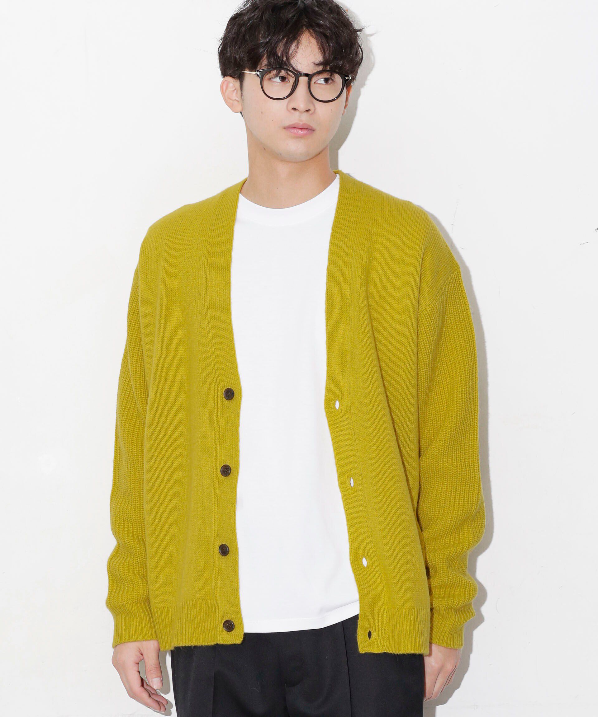 nano･universe「コンビゲージVネックカーディガン」|ニット・セーター|