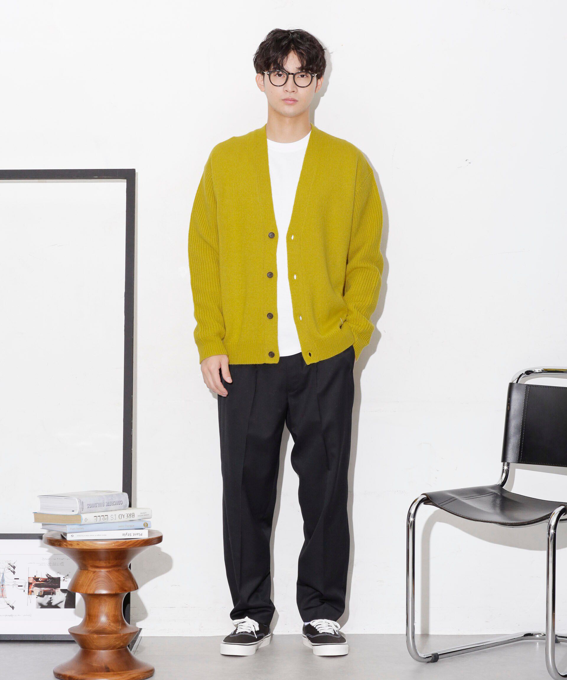 nano･universe「コンビゲージVネックカーディガン」|ニット・セーター|