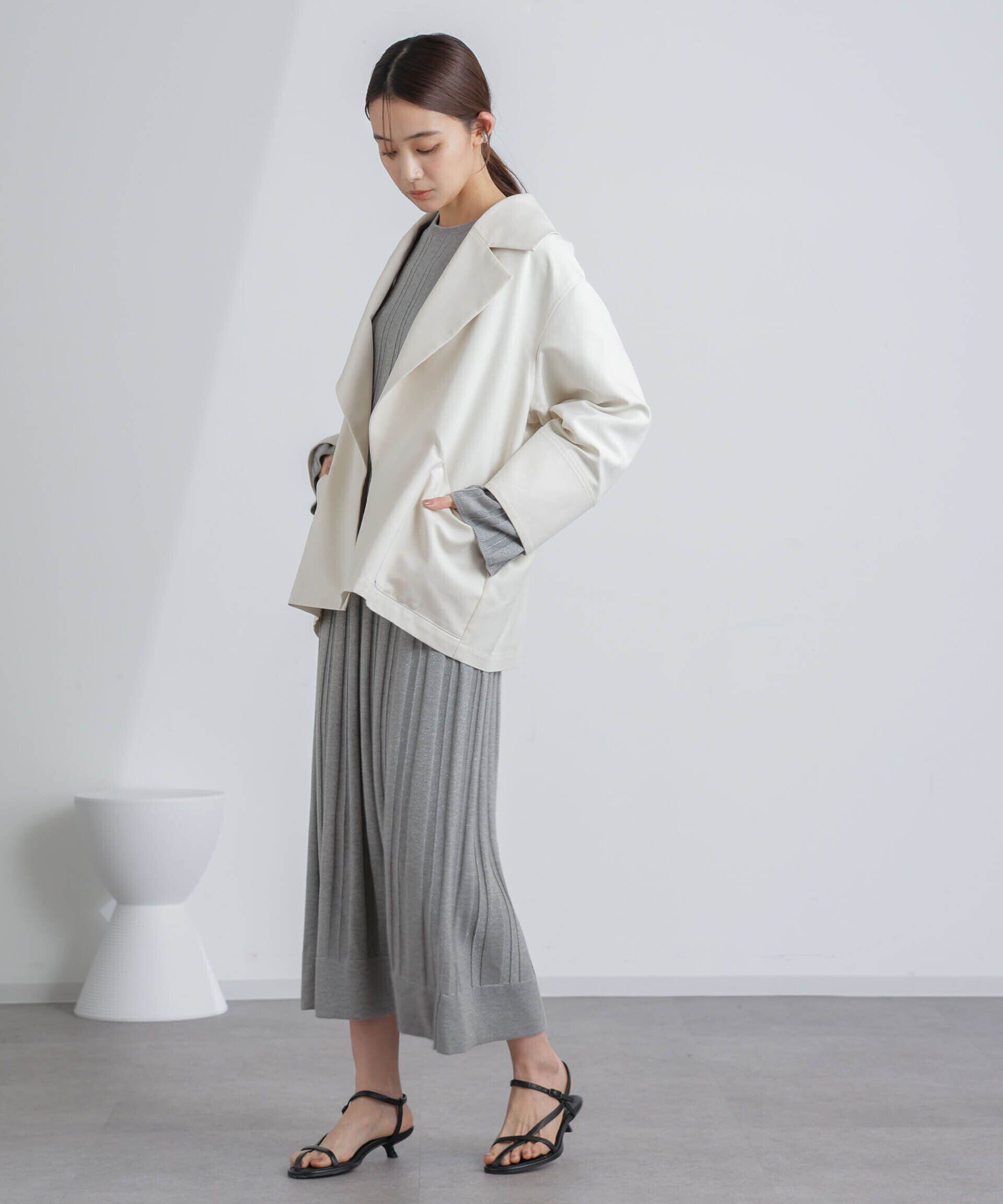 nano･universe「ミドル丈ビッグラペルコート」|トレンチコート|