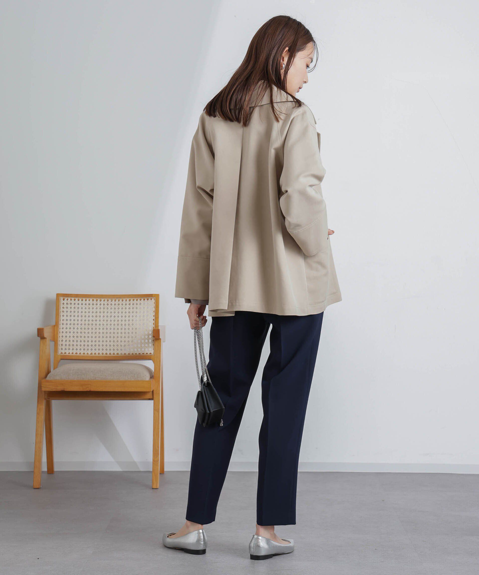 nano･universe「ミドル丈ビッグラペルコート」|トレンチコート|