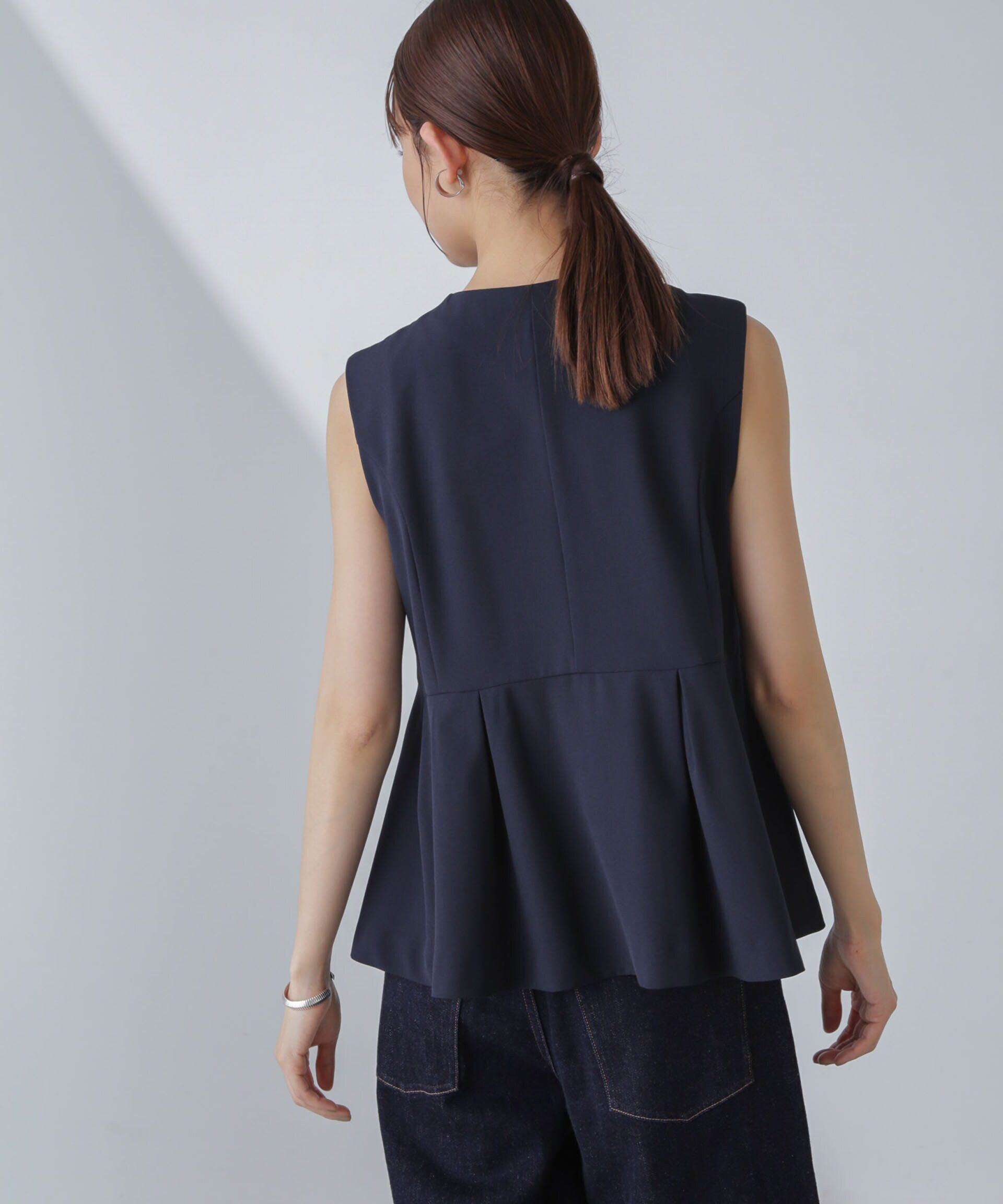 nano･universe「多機能素材ペプラムジレ(セットアップ可）」|ベスト・ジレ|