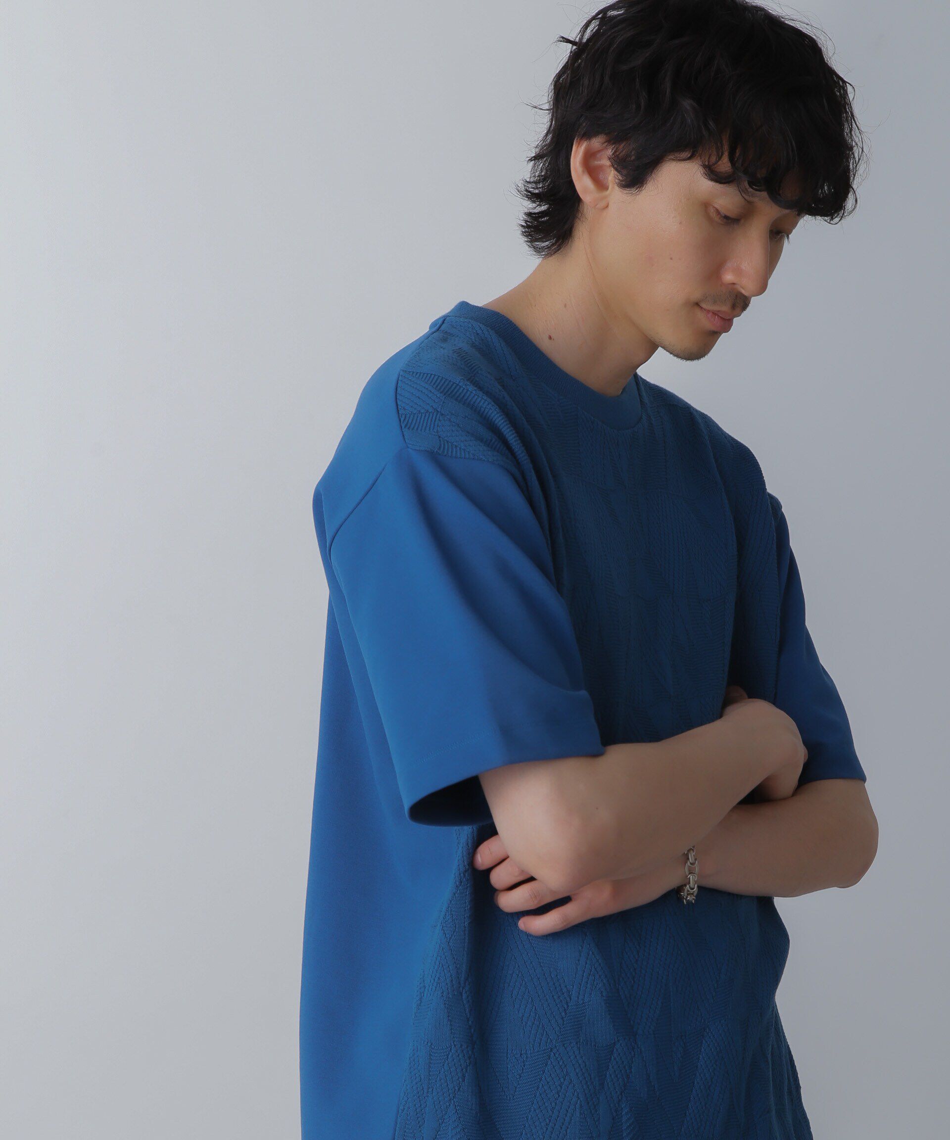 nano･universe「ツートーン切り替えTシャツ 半袖」|Tシャツ・カットソー|