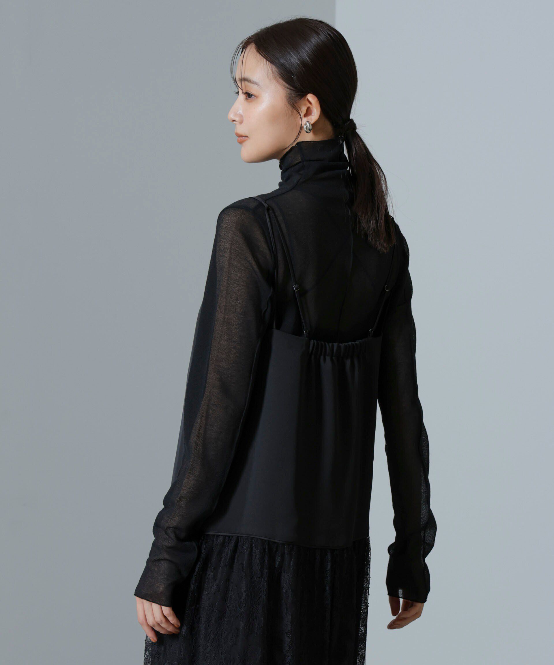 nano･universe「梨地シアータートルカットトップス」|Tシャツ・カットソー|