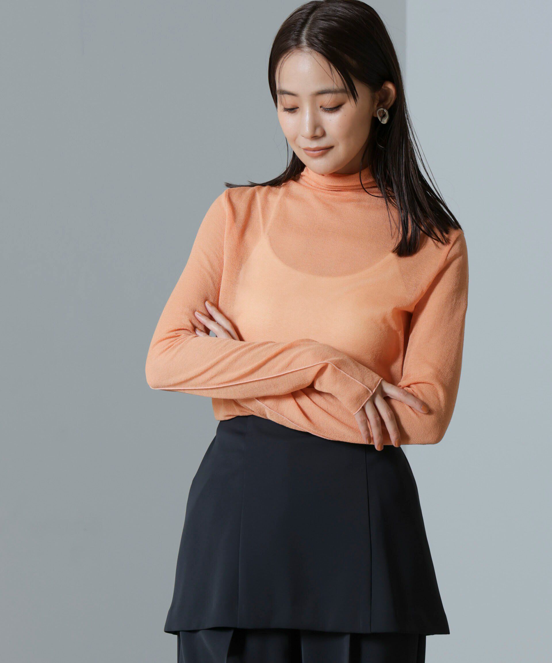 nano･universe「梨地シアータートルカットトップス」|Tシャツ・カットソー|