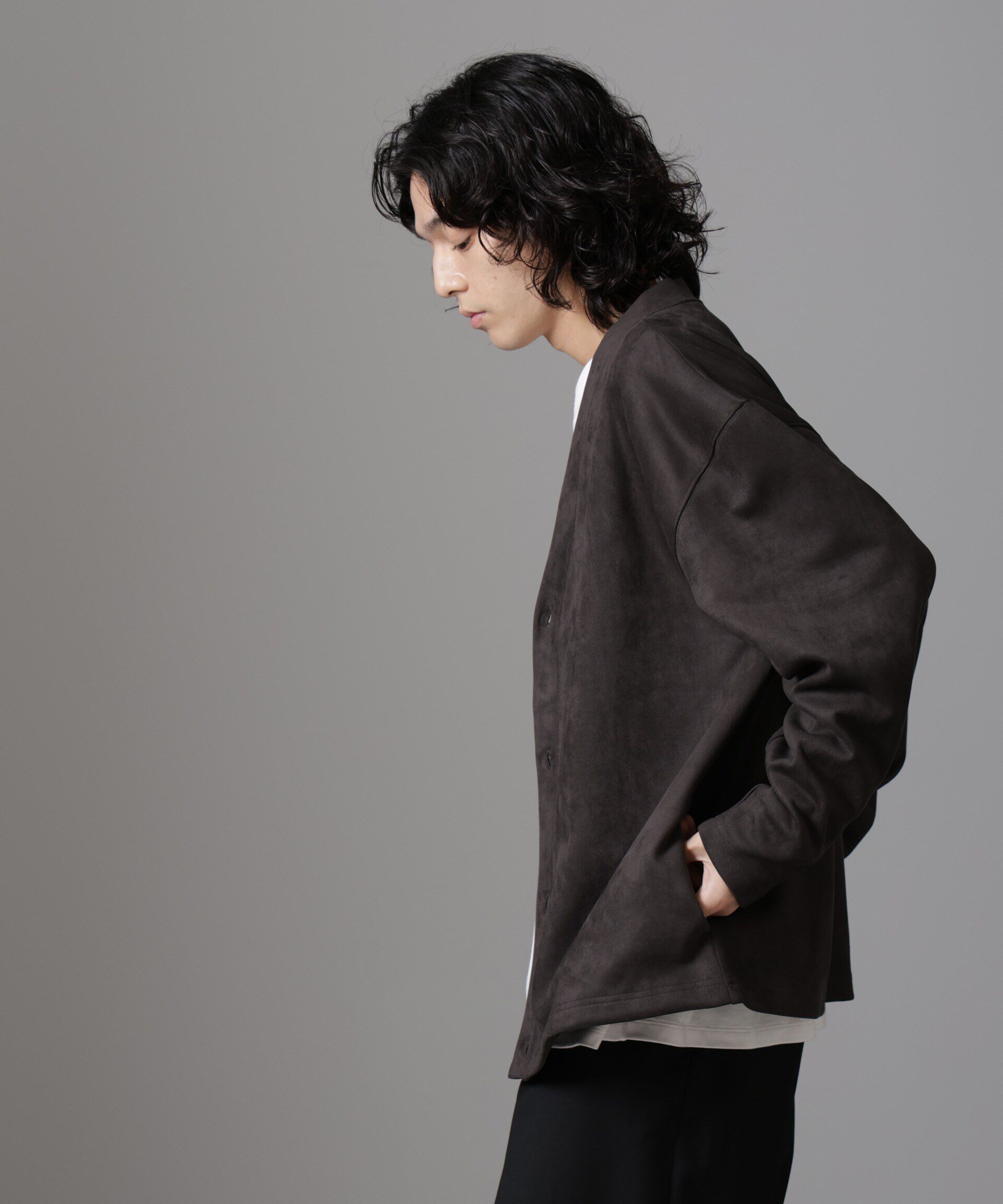 nano･universe「WEB限定/フェイクスエードBIGカーディガン」|Tシャツ・カットソー|