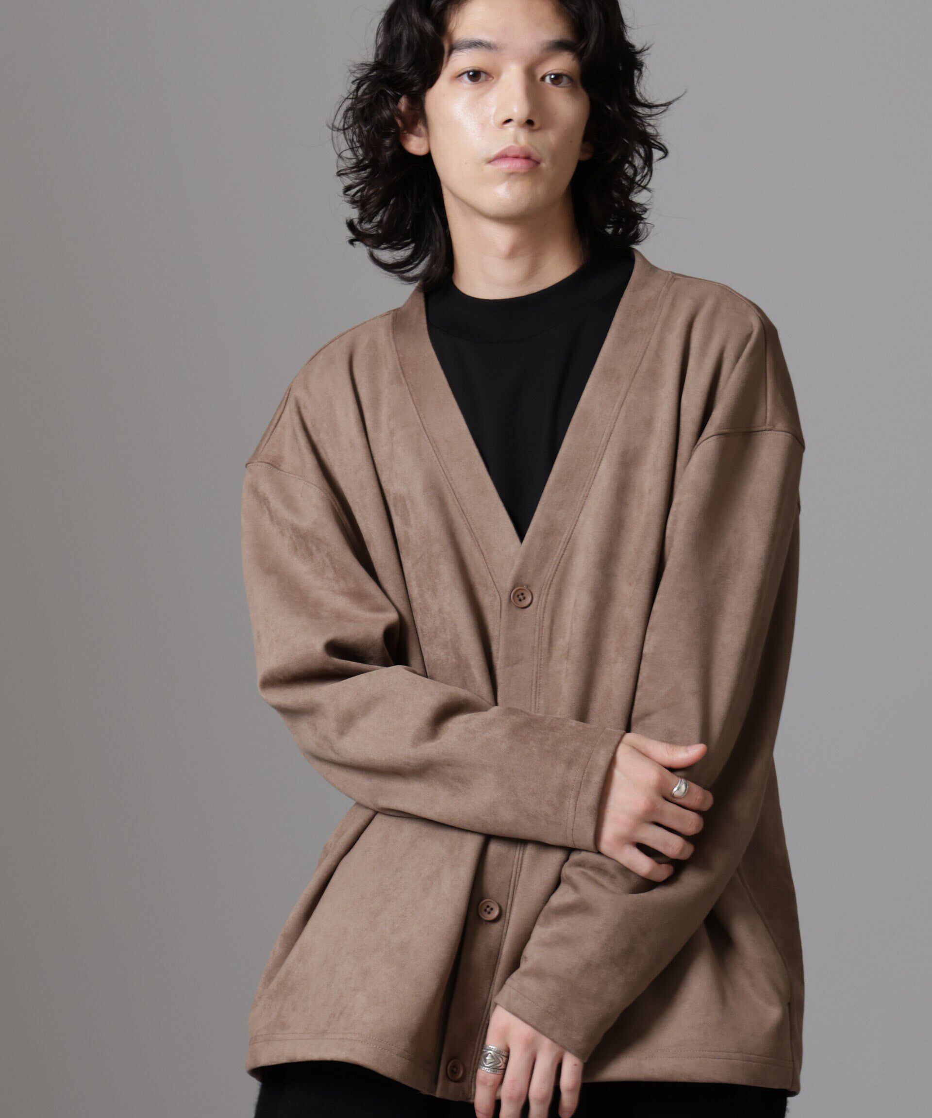 nano･universe「WEB限定/フェイクスエードBIGカーディガン」|Tシャツ・カットソー|モカ3