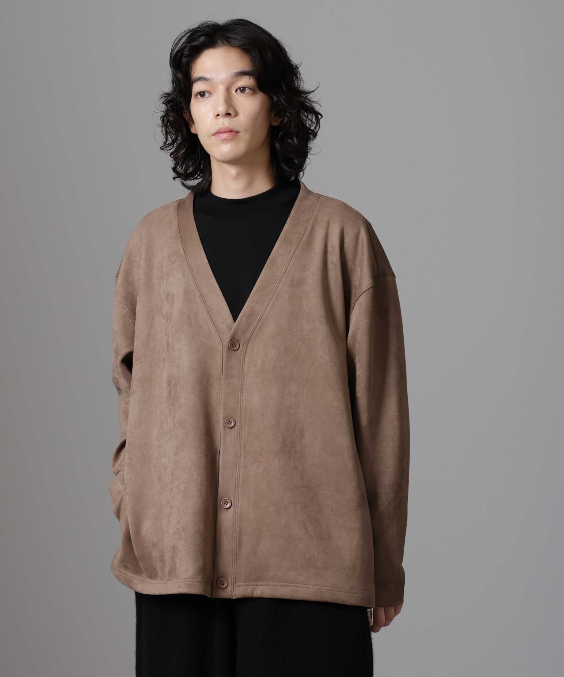 nano･universe「WEB限定/フェイクスエードBIGカーディガン」|Tシャツ・カットソー|