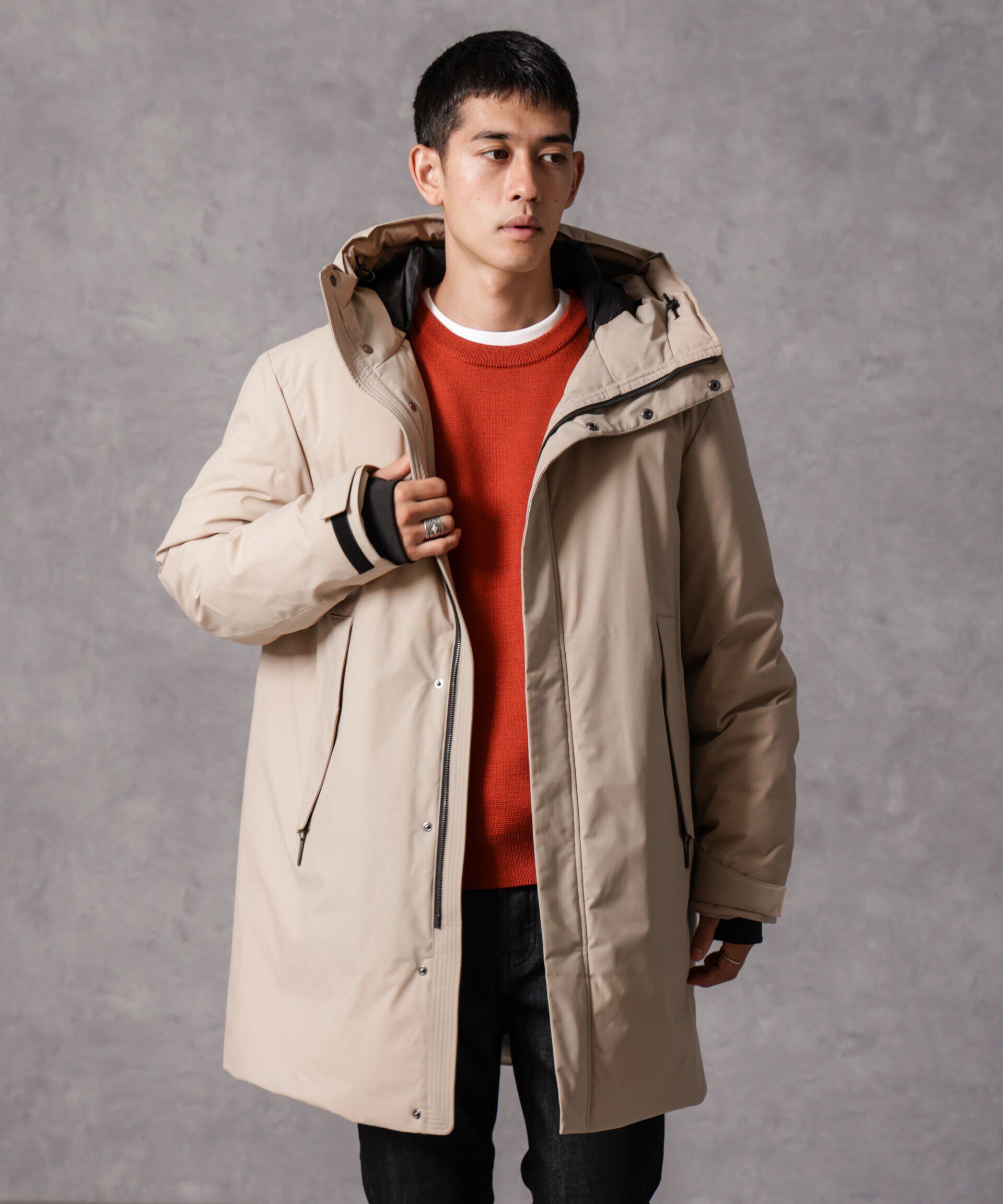 nano･universe「「西川ダウン(R)」ロングフードダウン」|ダウン|