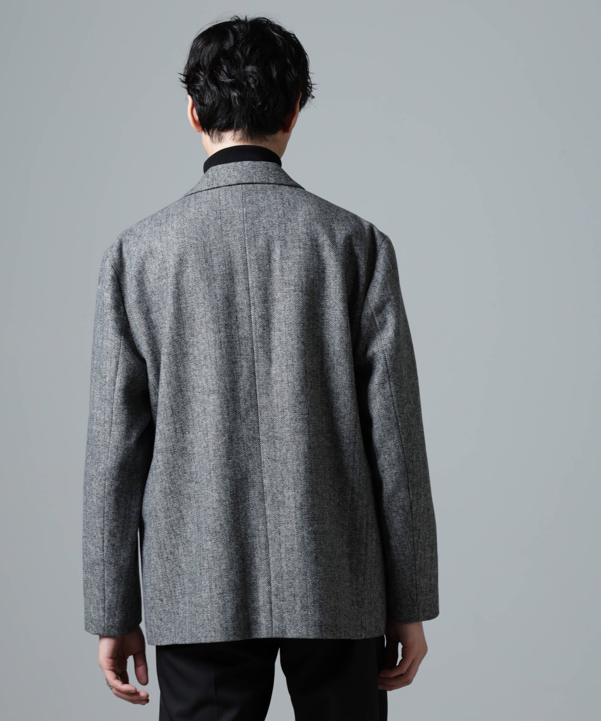 nano･universe「ヘリンボーンセミワイドジャケット(セットアップ可)」|テーラードジャケット|